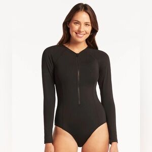 Sea Level eco long sleeve swimsuit NWT 12